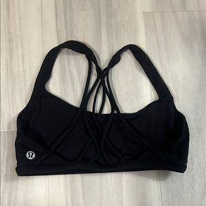 lululemon athletica size 4 Black Strappy Sports Bra